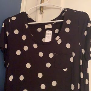 NWT Size Small Long Sleepshirt Polka Dot Nightgown